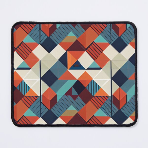 Artikelvorschau, Modern Flat Geometric Striped Design Pattern Digital Painting entworfen und verkauft von CodeAndColors.