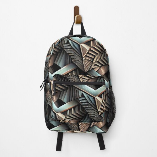 Item preview, Three Dimensional Trippy Metal Pattern Print Digital Painting designed and sold by CodeAndColors.