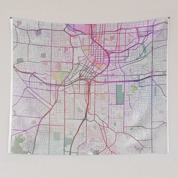 Item preview, Atlanta City Map, USA City Georgia, Travel, Traveler Gift  designed and sold by TheRedFinch.