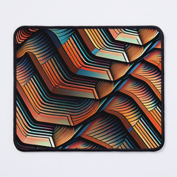 Item preview, Three Dimensional Wave Colorful Pattern Print Digital Painting designed and sold by CodeAndColors.