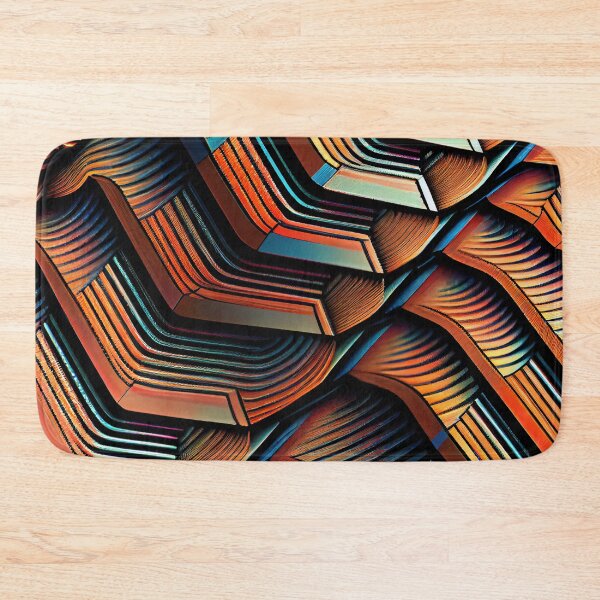 Artikelvorschau, Three Dimensional Wave Colorful Pattern Print Digital Painting entworfen und verkauft von CodeAndColors.