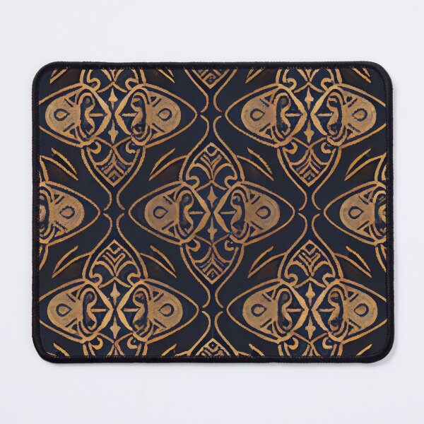 Artikelvorschau, Elegant Luxury Gold Pattern Print on Dark Background Digital Painting entworfen und verkauft von CodeAndColors.