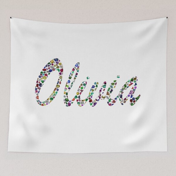 Item preview, The name OLIVIA made with Gemstones designed and sold by DigitalGemArt.