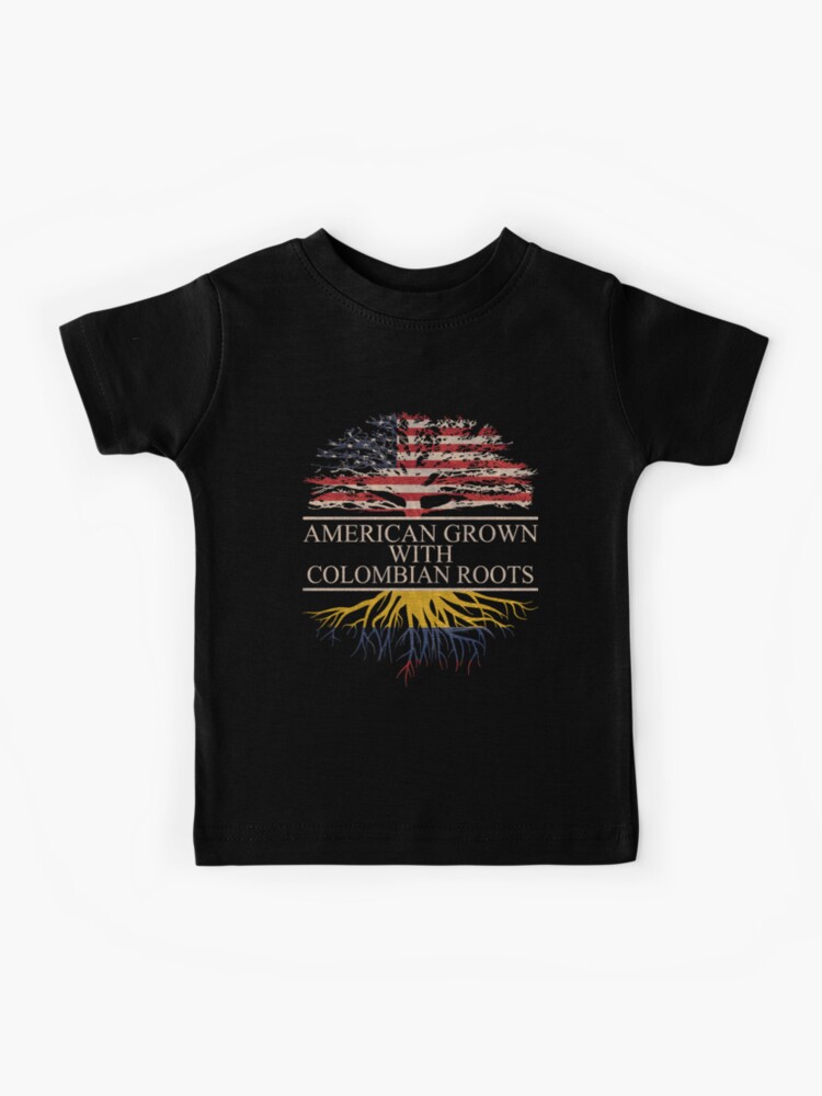 American Grown Colombia Roots,Midriff-Baring Graphic Print T-Shirt