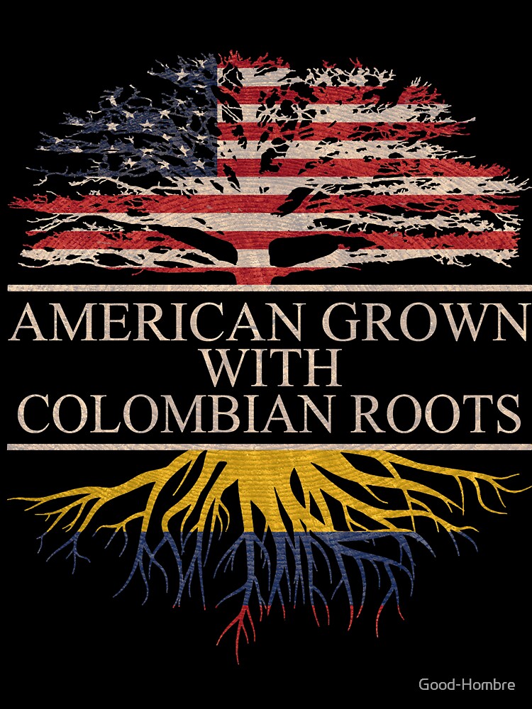 American Grown Colombia Roots,Midriff-Baring Graphic Print T-Shirt