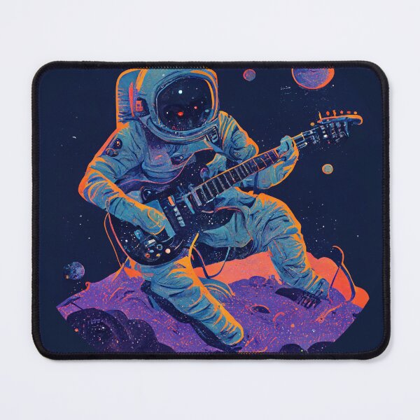 Item preview, Astronaut with guitar retro designed and sold by badbug.