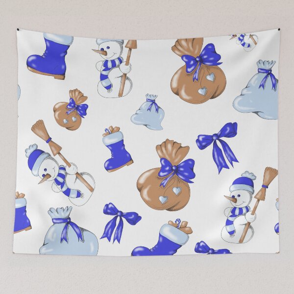 Item preview, Christmas  pattern with snowman and boots designed and sold by Lucia85.