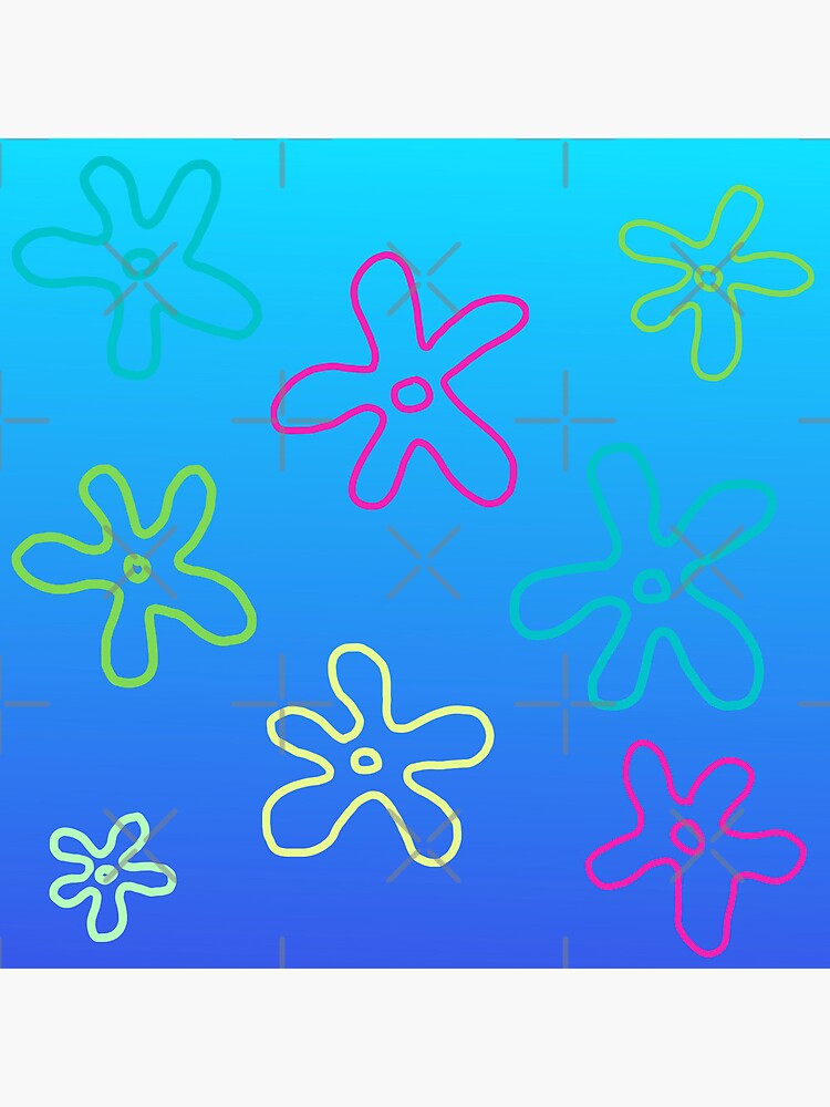 Spongebob Bikini Bottom Flower Design Acrylic Block