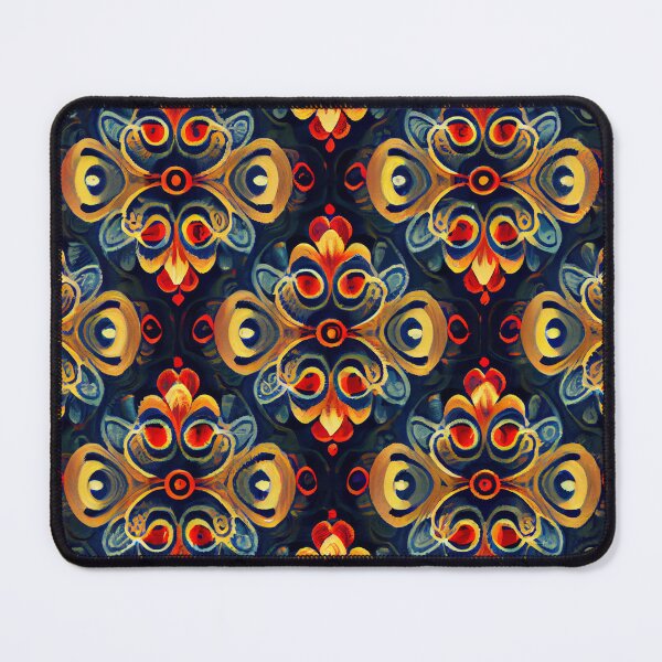 Aperçu de l'œuvre Modern Colorful Pattern on a Dark Background Print Digital Painting créée et vendue par CodeAndColors.