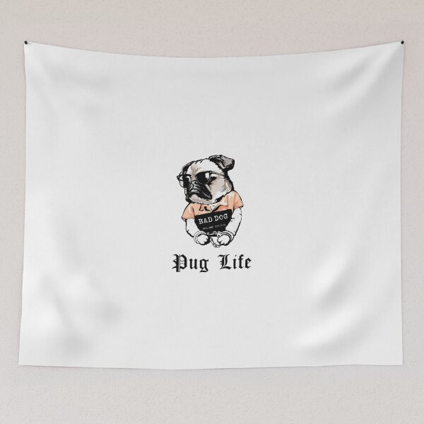 Item preview, Pug Life - White designed and sold by INSOMNIAC101.