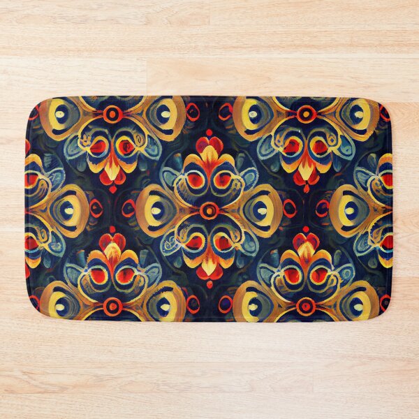 Aperçu de l'œuvre Modern Colorful Pattern on a Dark Background Print Digital Painting créée et vendue par CodeAndColors.