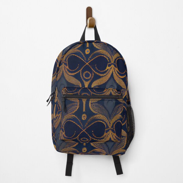 Item preview, Dark Subtle Gold Print on a Black Background Digital Painting designed and sold by CodeAndColors.
