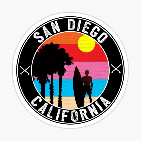 San Diego, CA Flag - Bumper Sticker (City Connect) - SanDiegoHumor