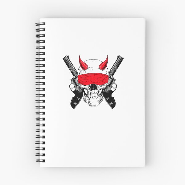 Item preview, Skull Skeleton with 2 guns with red bandage Stickers et magnets designed and sold by zzedine.