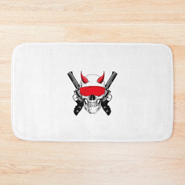 Item preview, Skull Skeleton with 2 guns with red bandage Stickers et magnets designed and sold by zzedine.