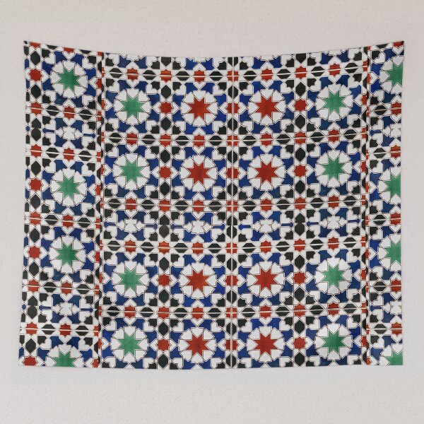 Item preview, COLORFUL ORIENTAL MOSAIC TRENDING MOROCCAN ZELLIGE CHIFFON TOP designed and sold by Ali-shopy.
