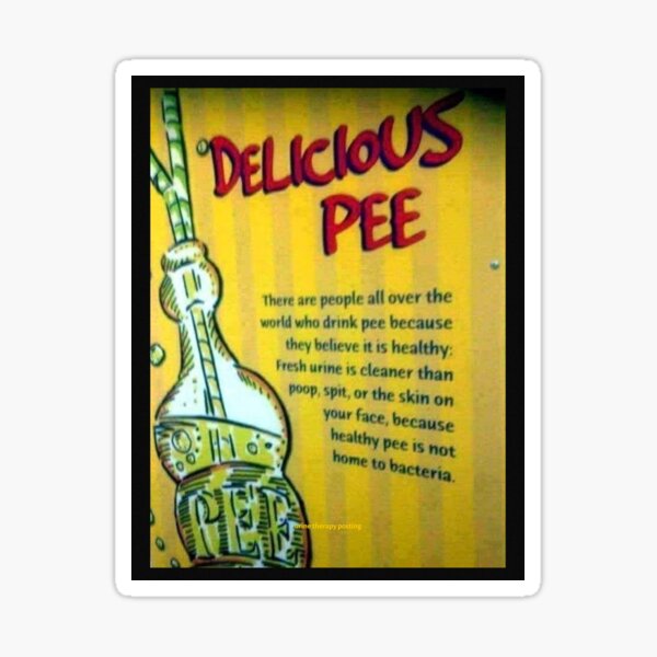 Delicious Pee! Sticker