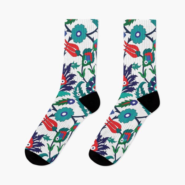 Item preview, Beautiful oriental Iznik with tulips - Turkish Folklore on white designed and sold by FK-UK.