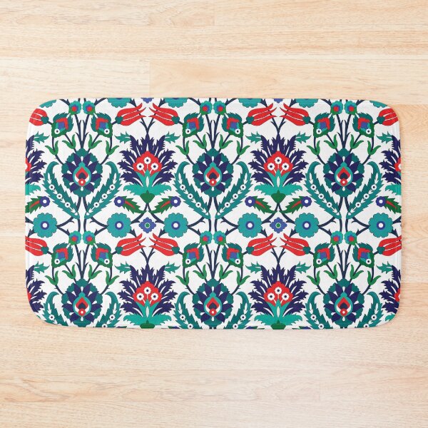 Item preview, Beautiful oriental Iznik with tulips - Turkish Folklore on white designed and sold by FK-UK.