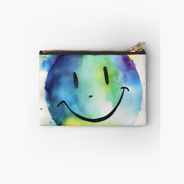 Item preview, Blue and Yellow Watercolor Smilie Feel Good Happy Content Positivity  designed and sold by CGSGraphics.