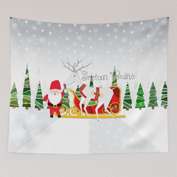 Item preview,  Santa Claus and the White Reindeer "Sretan Božć"  designed and sold by MC Art Studio.