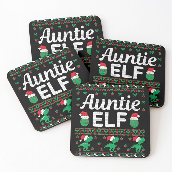 Item preview, Auntie Elf Green Red & white Ugly Christmas Sweather designed and sold by RepublicOfFire.