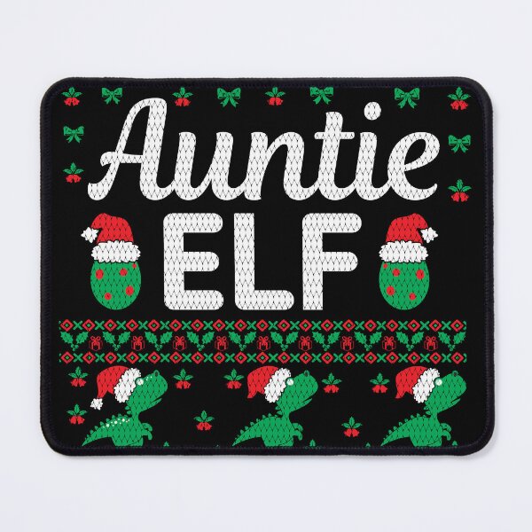 Item preview, Auntie Elf Green Red & white Ugly Christmas Sweather designed and sold by RepublicOfFire.