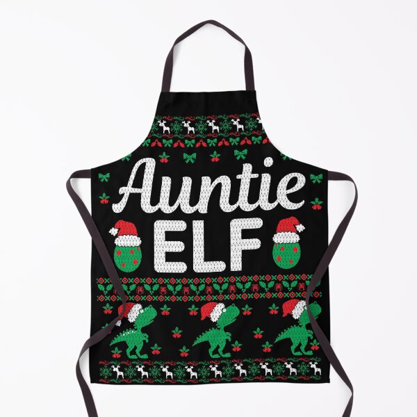 Item preview, Auntie Elf Green Red & white Ugly Christmas Sweather designed and sold by RepublicOfFire.