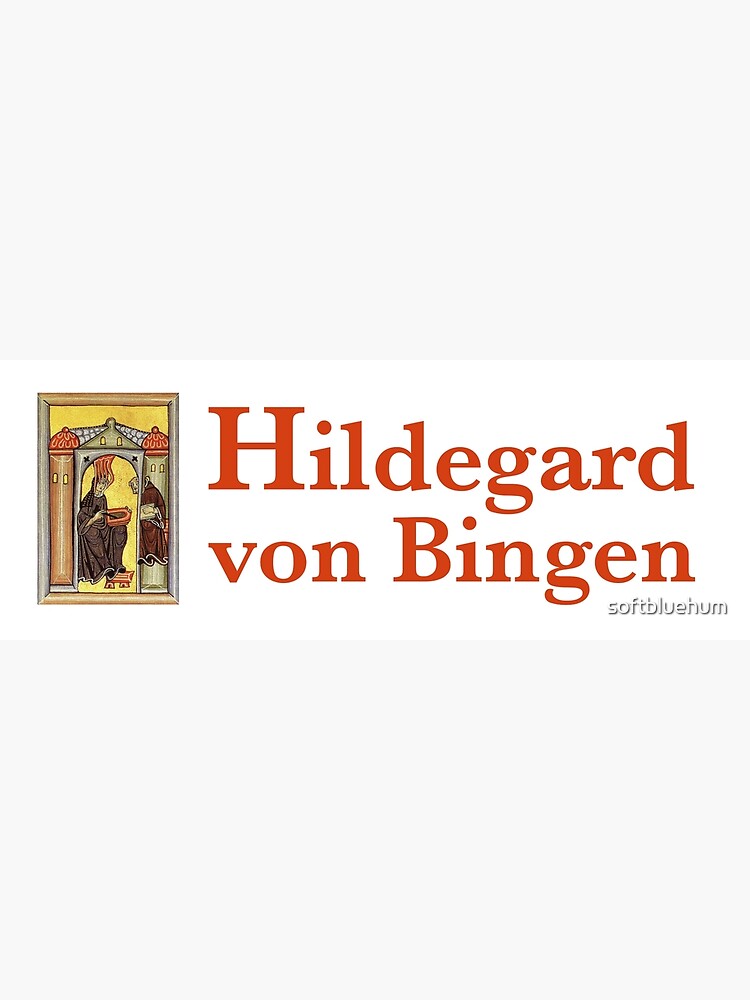 "Hildegard von Bingen Vision and Name Text Design" Poster for Sale by