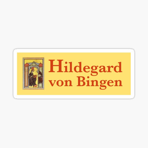 Vista previa del artículo con la obra «Hildegard von Bingen - Diseño de texto de visión y nombre», diseñado y vendido por softbluehum.