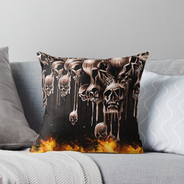 Artikelvorschau, Schmelzende Schädel in HellFire Halloween-Feuerhölle entworfen und verkauft von InfernalDesignZ.