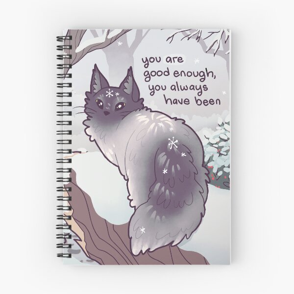Item preview, "You are good enough, you always have been" Norwegian Forest Cat in The Snow designed and sold by thelatestkate.