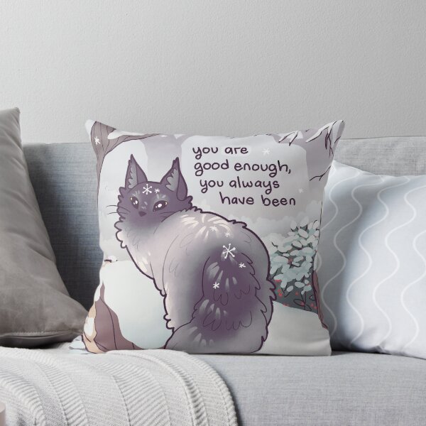 Item preview, "You are good enough, you always have been" Norwegian Forest Cat in The Snow designed and sold by thelatestkate.