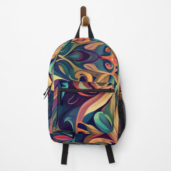 Artikelvorschau, Bright Colorful Feather Floral Pattern Print Digital Painting entworfen und verkauft von CodeAndColors.