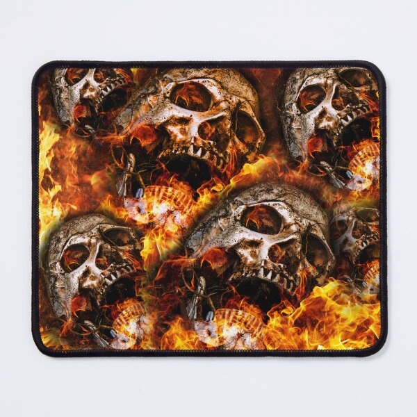 Item preview, Burning Skulls in HellFire Halloween fire hell designed and sold by InfernalDesignZ.