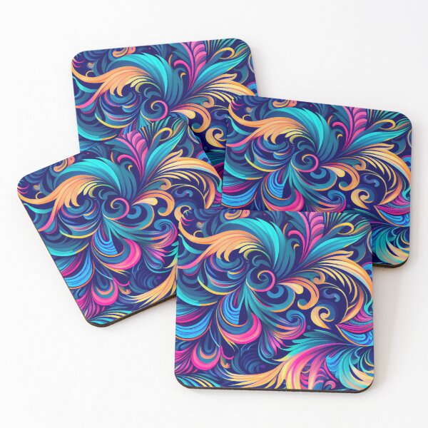 Artikelvorschau, Beautiful Bright Colorful Fern Floral Pattern Digital Painting entworfen und verkauft von CodeAndColors.