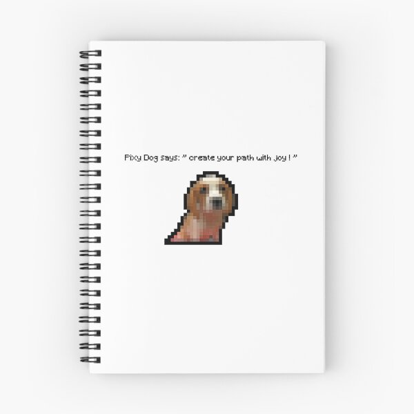 Item preview, Pixy Dog says - create your path with joy - pixel art puppy motivates you with inspirational phrases designed and sold by LightyearDesign.
