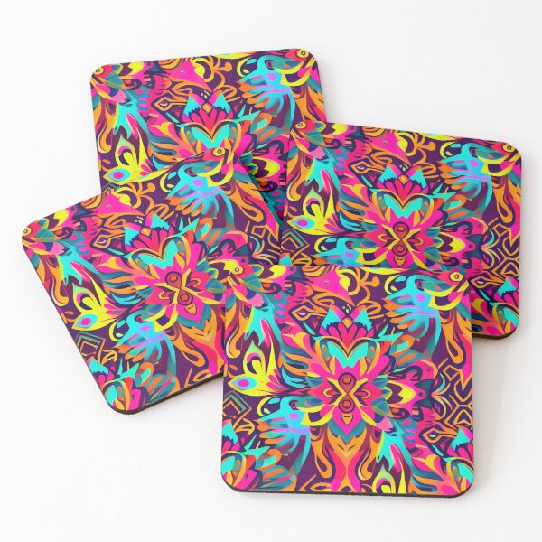 Artikelvorschau, Bright Colorful Abstract Pattern Print Digital Painting entworfen und verkauft von CodeAndColors.