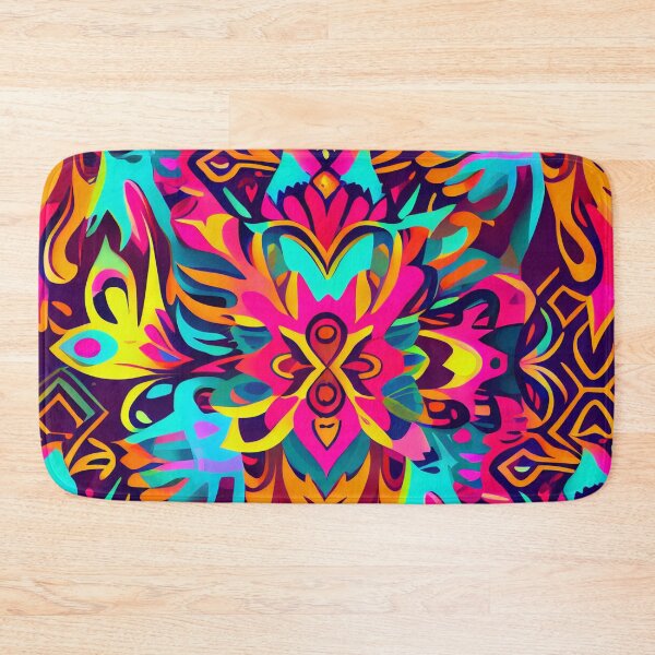 Artikelvorschau, Bright Colorful Abstract Pattern Print Digital Painting entworfen und verkauft von CodeAndColors.