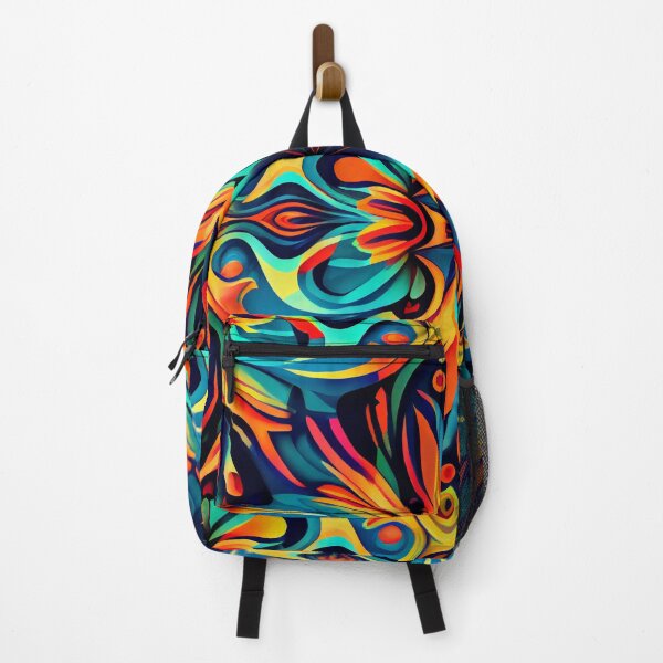 Artikelvorschau, Bright Vivid Colorful Floral Pattern Print Digital Painting entworfen und verkauft von CodeAndColors.