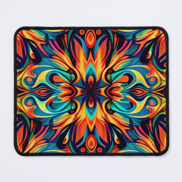 Artikelvorschau, Bright Vivid Colorful Floral Pattern Print Digital Painting entworfen und verkauft von CodeAndColors.