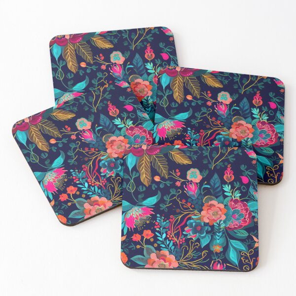 Artikelvorschau, Flat Modern Floral Flower and Leaves Design Digital Painting entworfen und verkauft von CodeAndColors.