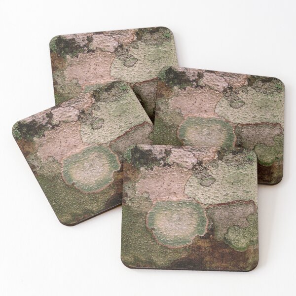 Item preview, Multi Colored Lichen on a Tree Trunk in the Guatemalan Jungle  designed and sold by heatherfriedman.