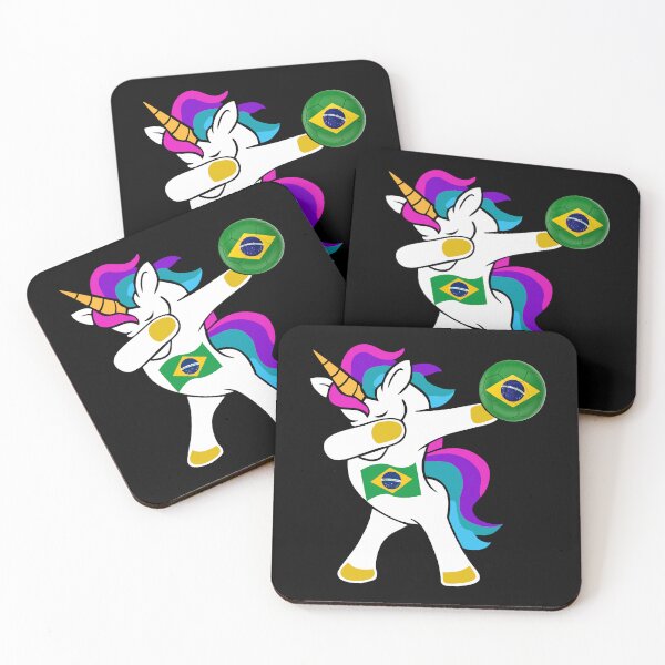 Item preview, Dabbing Unicorn - Brazil Soccer designed and sold by Georgy09.