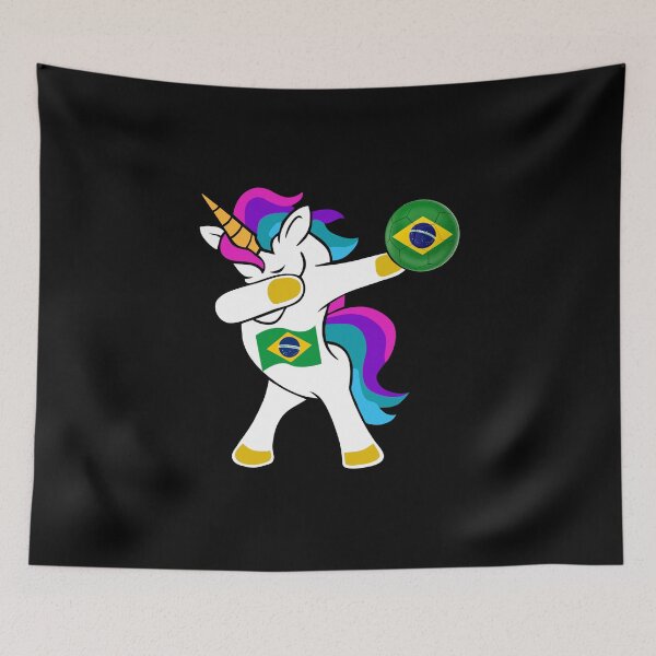 Item preview, Dabbing Unicorn - Brazil Soccer designed and sold by Georgy09.
