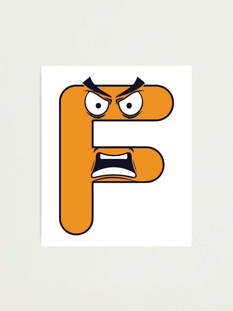 Emotion Letter F Alphabet Lore, Angry Latter Alphabet Lore Photographic  Print for Sale by zackup