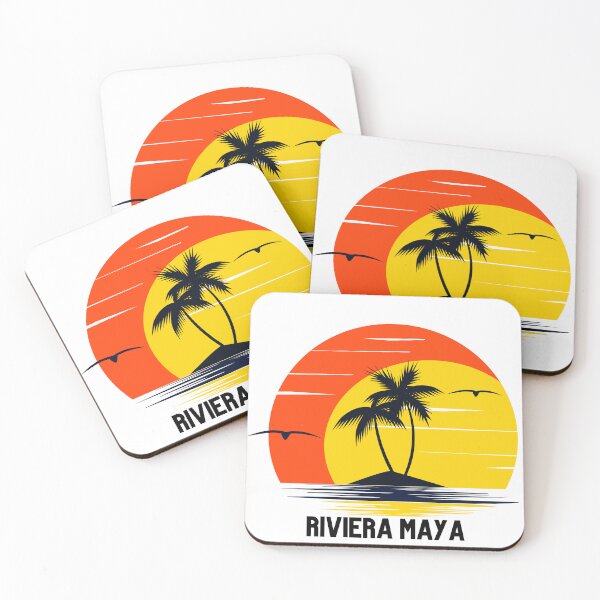 Item preview, Riviera Maya Mexico Cancun Playa Del Carmen Beach Sunset Palm Tree Island Outdoor Surfing Surf Cruise Vacation Gift Ideas Sticker designed and sold by laouamra.