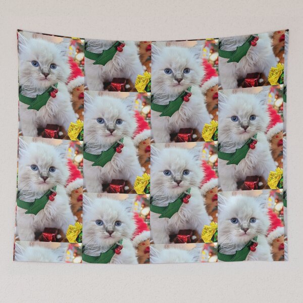 Item preview, Sweet Christmas ragdoll kitten designed and sold by Fluffycat2020.