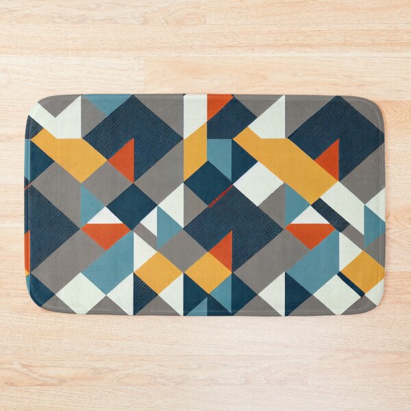 Artikelvorschau, Modern Mute Flat Geometric Pattern Print Digital Painting entworfen und verkauft von CodeAndColors.