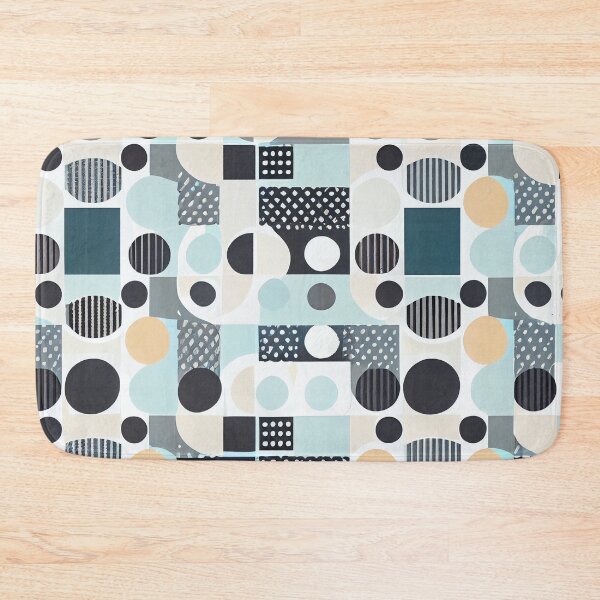 Artikelvorschau, Modern Mute Flat Geometric Round Pattern Print Digital Painting entworfen und verkauft von CodeAndColors.